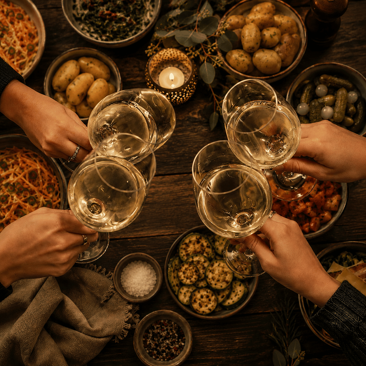 Gemeinsamer Raclette-Abend für Weihnachtsfeiern und Gruppen in Freiburg